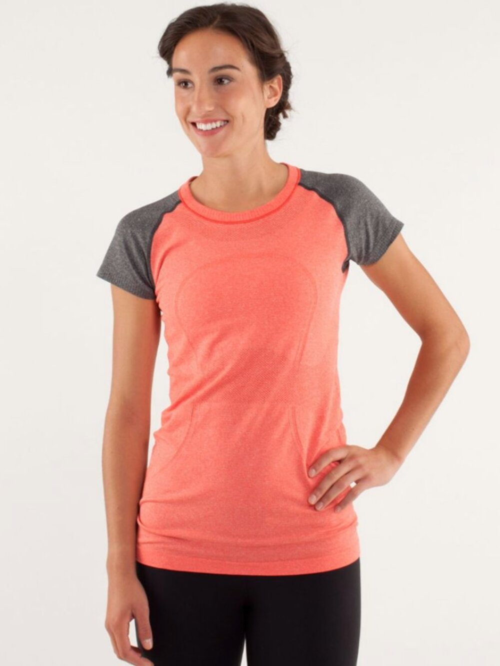 Lululemon Run: Swiftly Tech Short Sleeve Love Red / Deep Coal Size 4